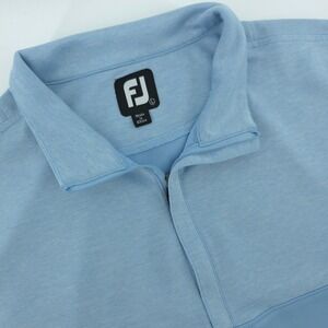 FootJoy FJ Golf Pullover Blue Long Sleeve 1/4 Zip Performance Stretch